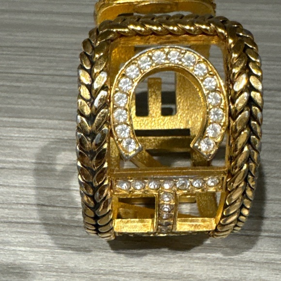 CHANEL RARE VINTAGE RHINESTONE BANGLE - Picture 5 of 6